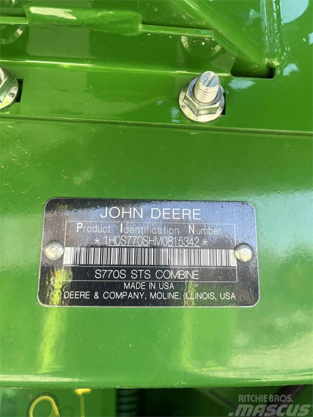 John Deere S770 Mietitrebbiatrici