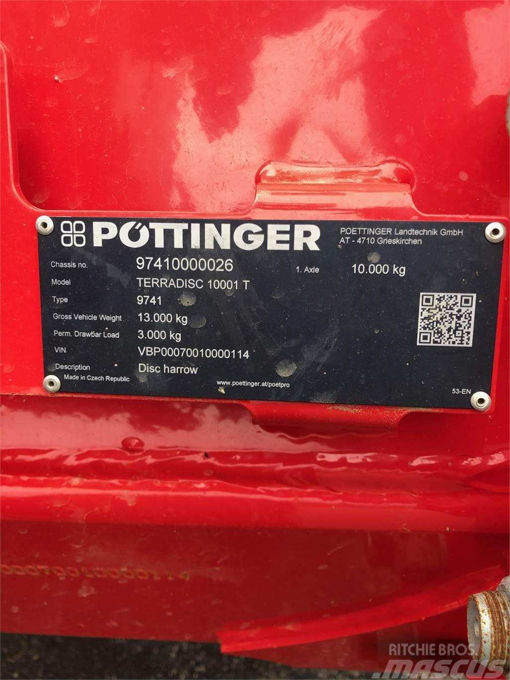 Pöttinger TERRADISC 10001T 32.5 Altre macchine e accessori per l'aratura