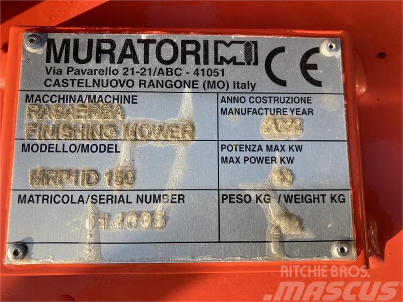 Muratori MRP1150 monteret med eurobeslag Falciatrici trainate