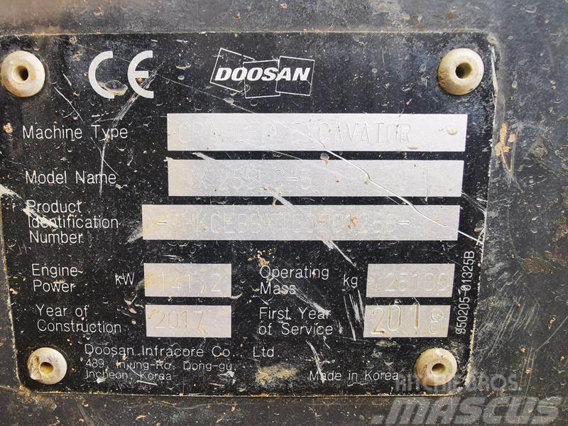 Doosan DX 255 NLC 5 Escavatori cingolati
