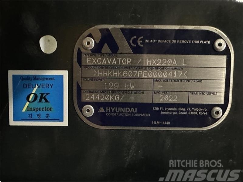 Hyundai HX220AL Escavatori cingolati