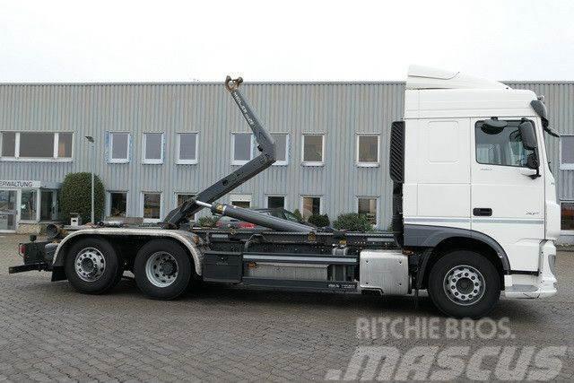 DAF XF 480 6x2, Meiller RS 21.70, Lenk-Lift-Achse Camion con gancio di sollevamento