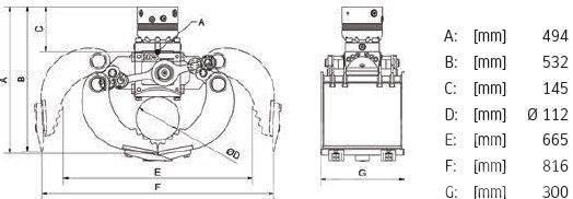 DMS SG2030 inkl. Rotator Sortiergreifer - NEU Pinze