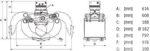 DMS SG3535 inkl. Rotator Sortiergreifer - NEU Pinze