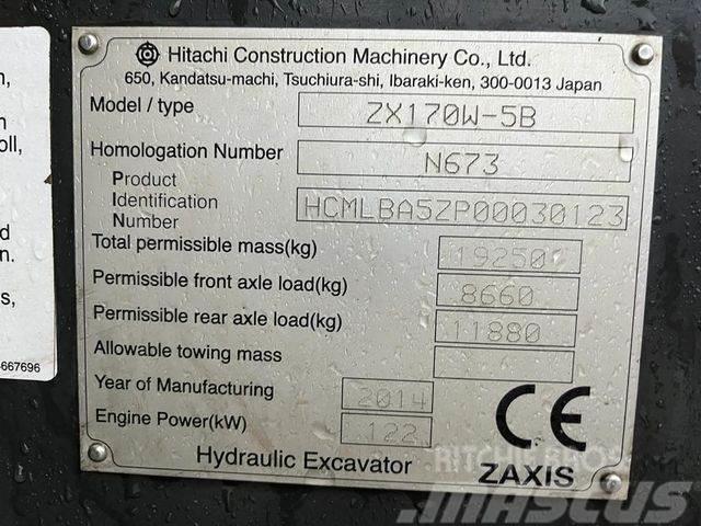 Hitachi ZX 170 W-5B Escavatori gommati