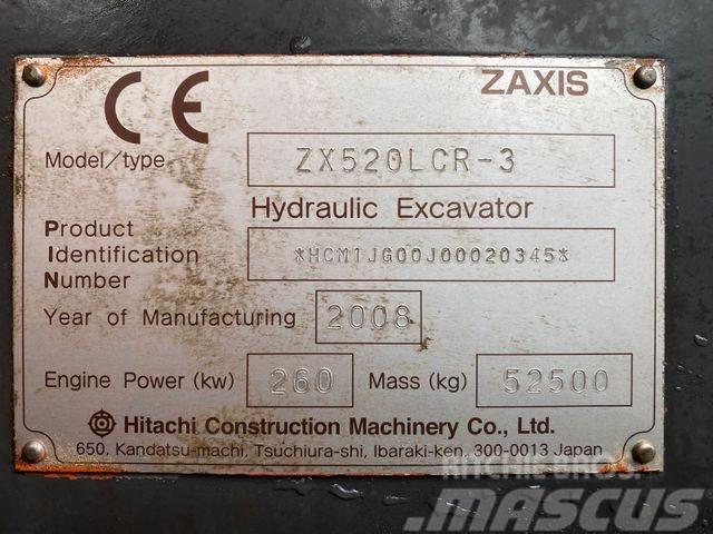 Hitachi ZX520 LCR-3 **BJ. 2008 *17454H/Klima/TOP Zustand Escavatori cingolati