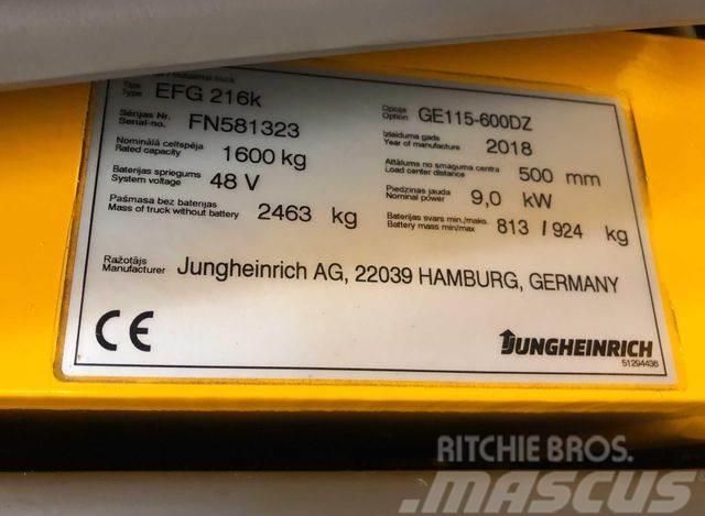 Jungheinrich EFG216k - 6 M HUBHÖHE -BATTERIE 86% -NEUWERTIG Carrelli elevatori-Altro
