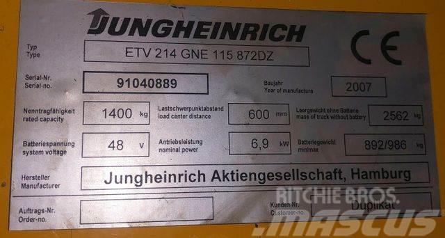 Jungheinrich ETV 214 - 8.42M HUB 3.995 STD. - BATTERIE70% Carrello retrattile