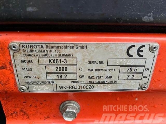 Kubota Minibagger KX 61 Minibagger 2245h, incl. Grabn+T Miniescavatori