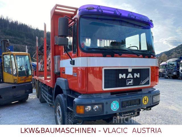 MAN 33.403 Holztransporter mit Kran PENZ Camion trasporto legname