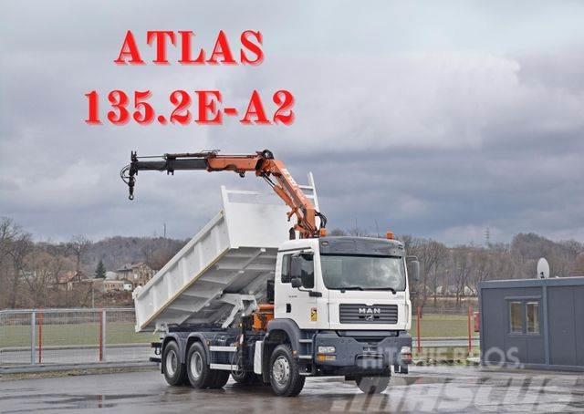 MAN TGA 26.350* ATLAS 135.2E-A2 + FUNK / 6x4*TOP 6x4 Camion ribaltabili