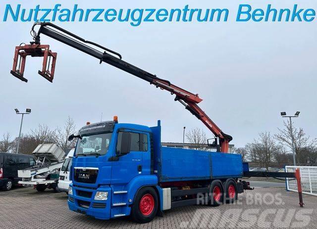 MAN TGS 26.400 LL/ Baustoff/ Atlas 210.2/11m=1.7t Camion con sponde ribaltabili