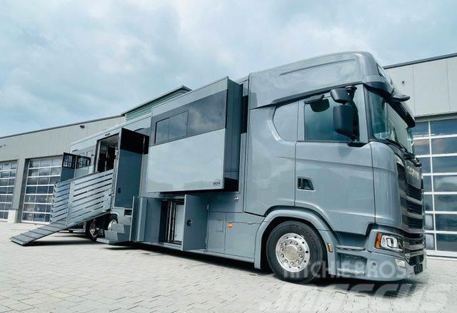 Scania S 450 Doppel Pop-out Pop-Up Pferdetransporter Camion per trasporto animali