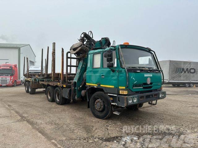 Tatra T 815 woodtransporter 6x6, crane+WILD 789+101 Camion trasporto legname