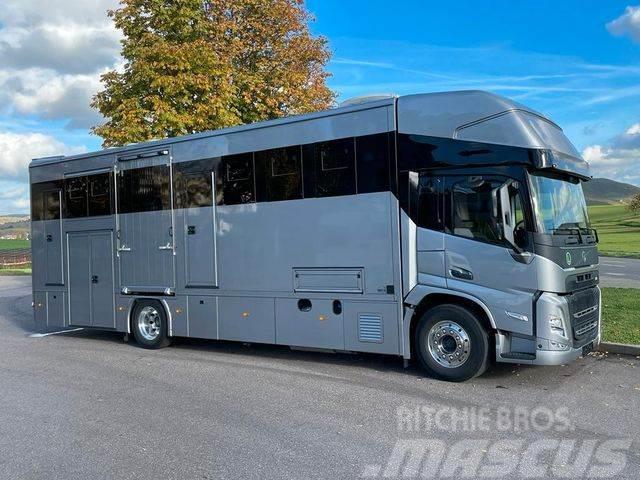Volvo FM 380, 5 Pferde,Wohnung m Pop Out Camion per trasporto animali