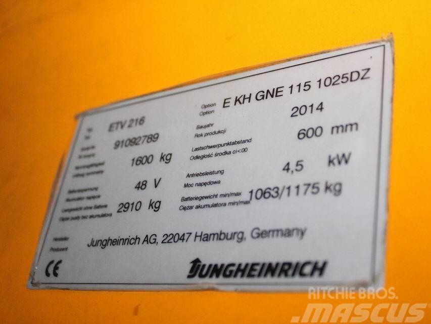 Jungheinrich ETV 216 E KH GNE 115 1025DZ Carrello retrattile