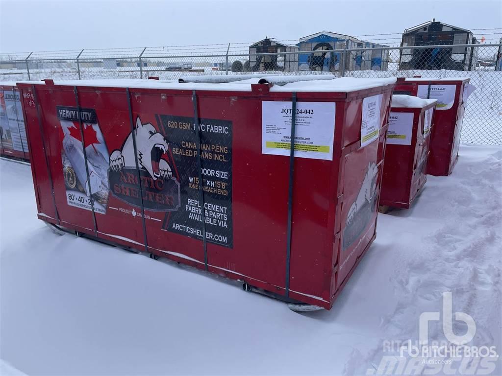 Arctic Shelter 80 ft x 40 ft x 24 ft Peak Doub ... Telai in acciaio