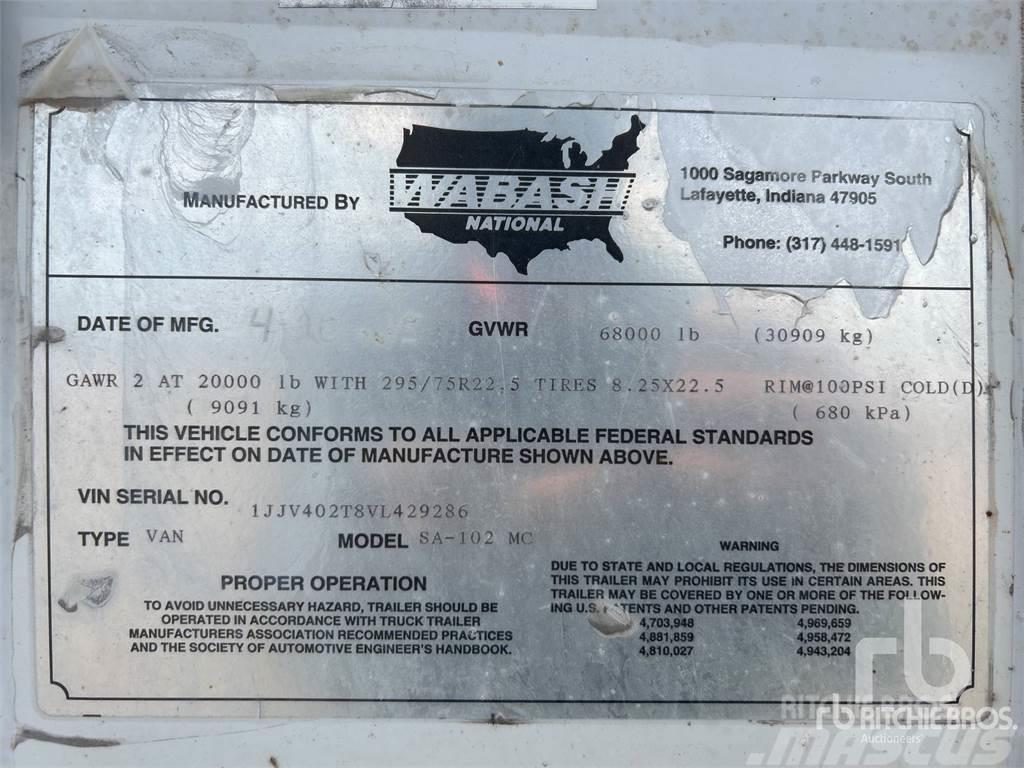 Wabash SA-102 MC Semirimorchi a cassone chiuso