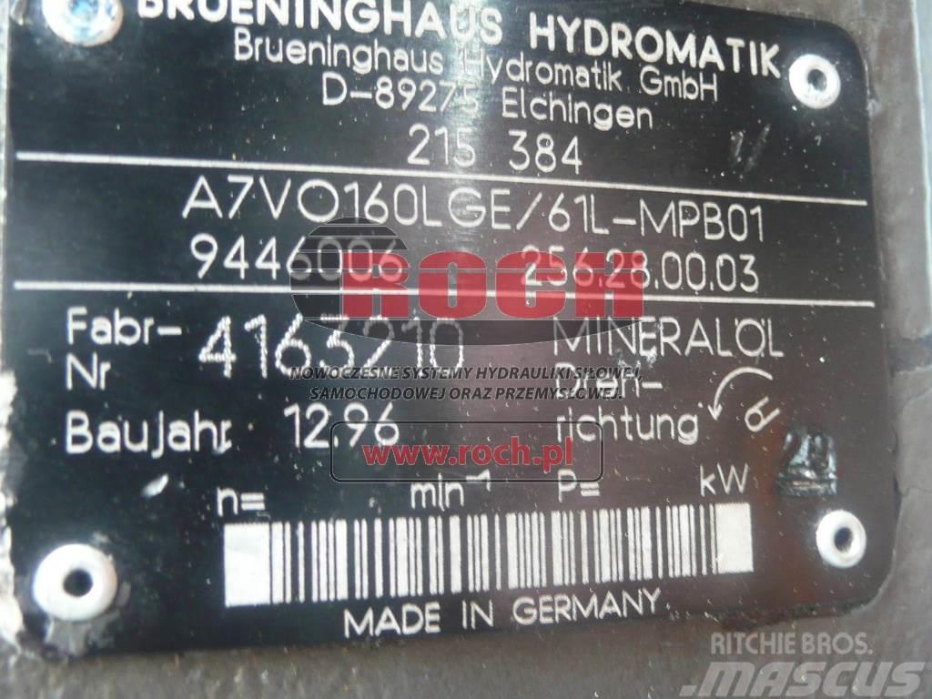 Brueninghaus Hydromatik A7VO160LGE/61L-MPB01 9446006 256.28.00.03 Componenti idrauliche