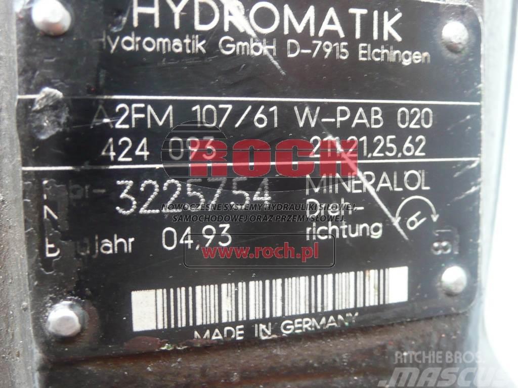 Hydromatik A2FM107/61W-PAB020 424093 211.21.25.62 Motori