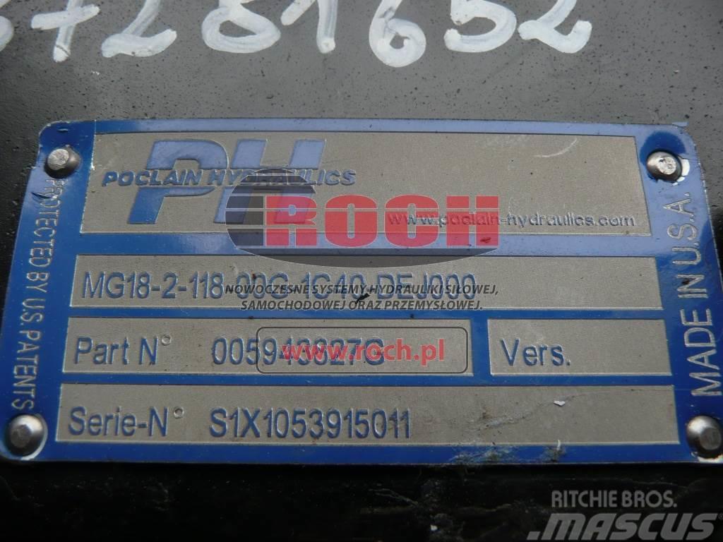 Poclain MG18-2-118-00G-1C40-DEJ000 005943827-G 87281652 Motori