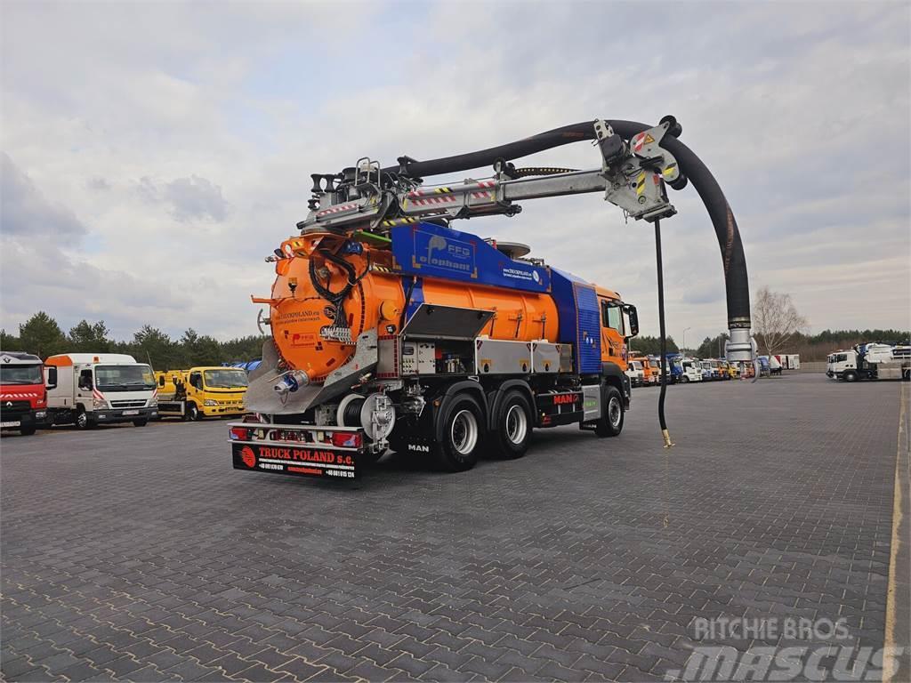 MAN FFG ELEPHANT WUKO KOMBI FOR CLEANING OF SEWERS Camion autospurgo