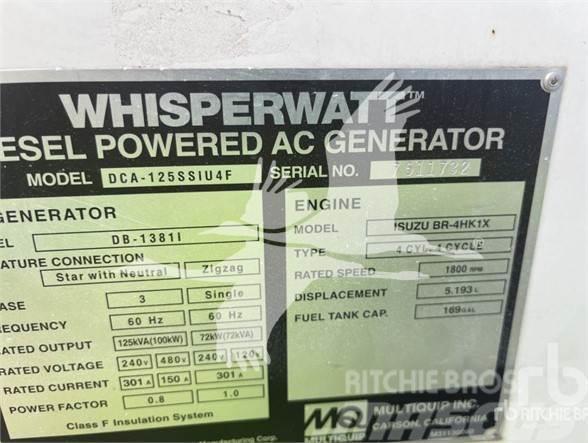 MultiQuip WHISPERWATT DCA125SSIU4F Generatori a gas