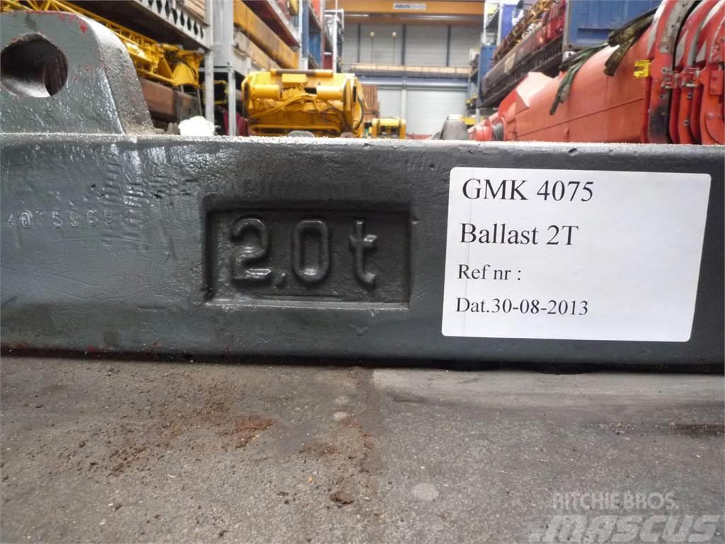 Grove GMK 4075 counterweight 2,0 ton Parti e equipaggiamenti per Gru